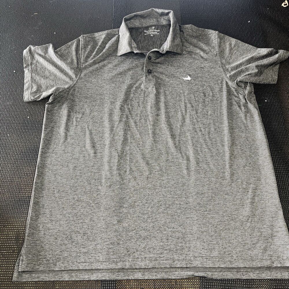 Vineyard Vines Performance Sz. XL Heather‎ Gray Golf Performance Polo Shirt!